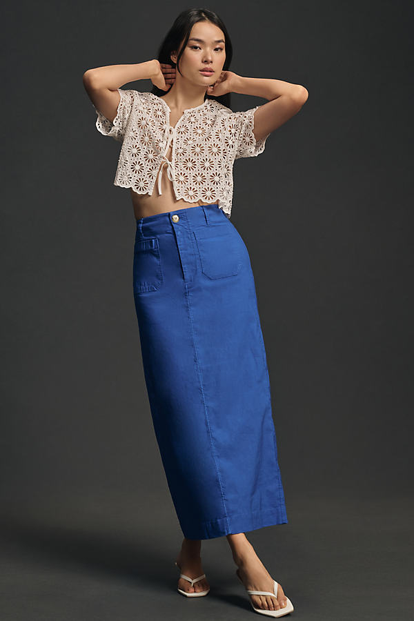Maeve,the Colette Collection By Maeve The Colette Maxi Skirt By Maeve In Blue