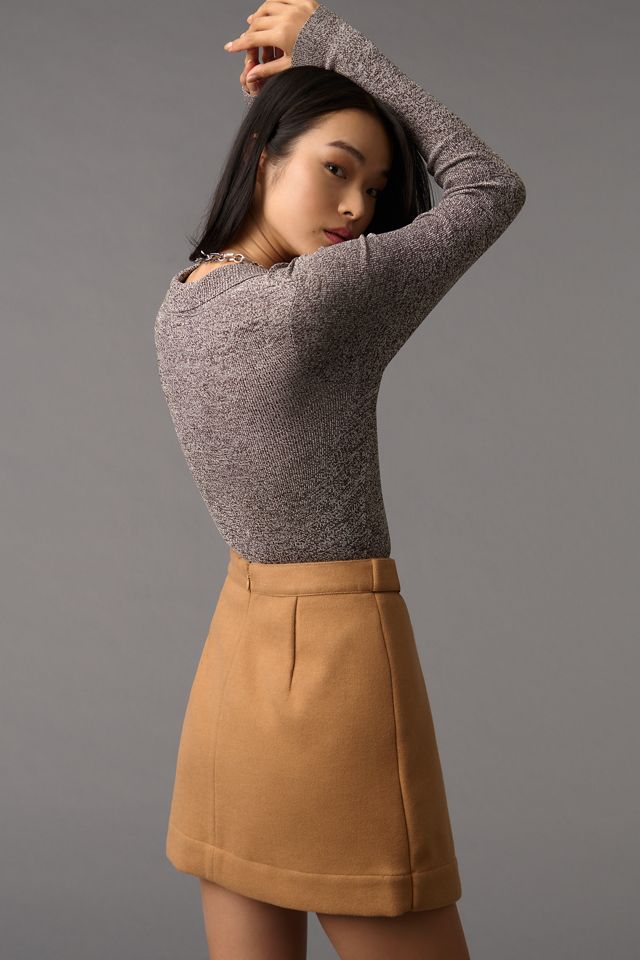 Maeve Belted Wrap Mini Skirt #1