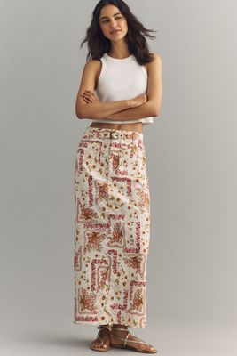 Maeve Colette Belted Maxi Skirt