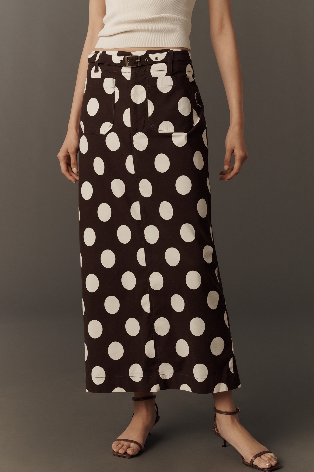The Colette Belted Maxi Skirt by Maeve