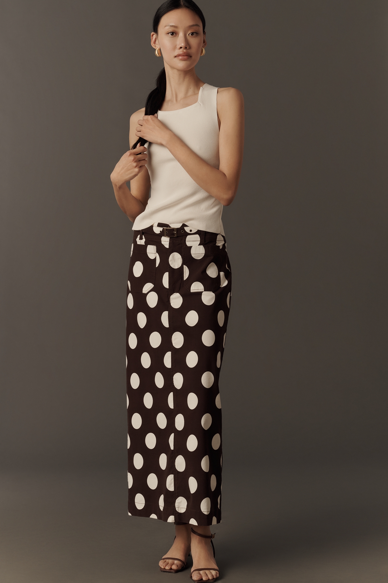The Colette Belted Maxi Skirt by Maeve