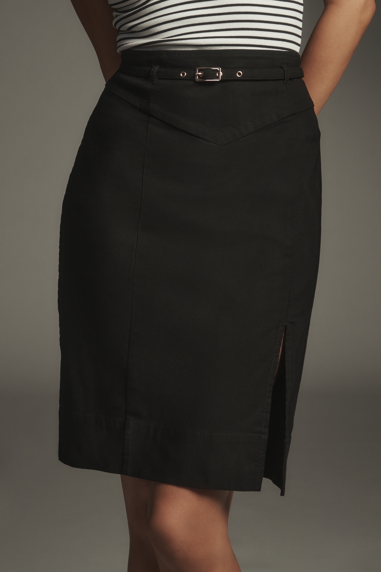 By Anthropologie Belted Pencil Skirt: Magic Fabric Edition