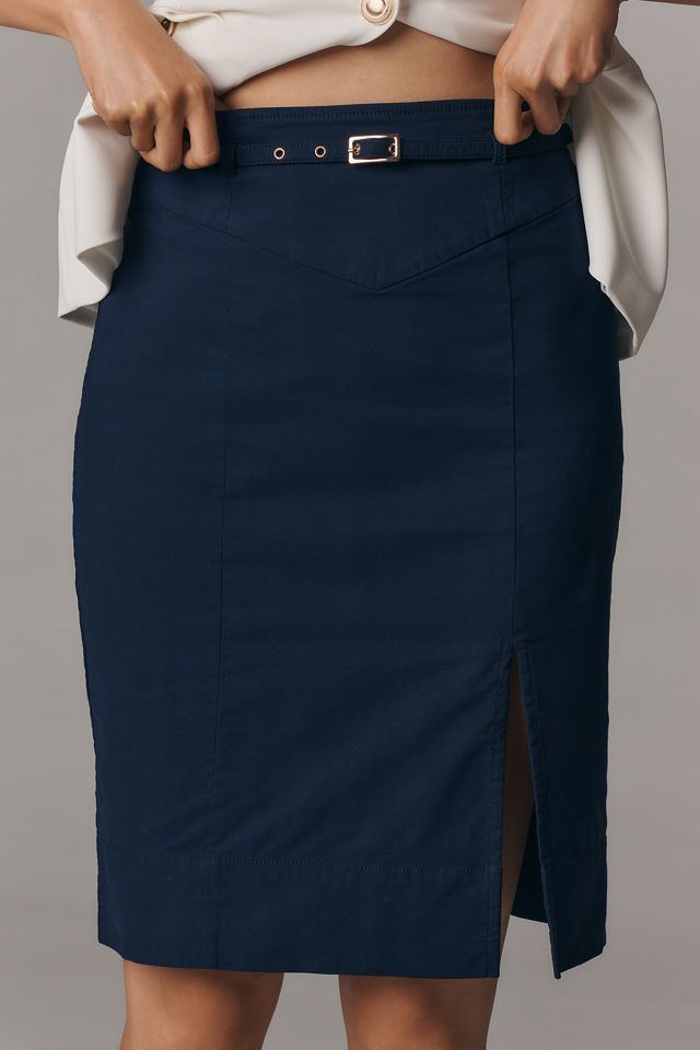By Anthropologie Belted Pencil Skirt: Magic Fabric Edition #1