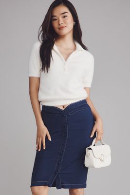 スカート [OVERDUE FLAIR] JACQUARD PENCIL SKIRT : Ivory JACQUARD PENCIL SKIRT - overdueflair