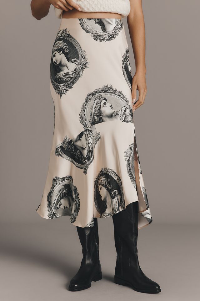 Maeve Bias-Cut Satin Midi Skirt #3