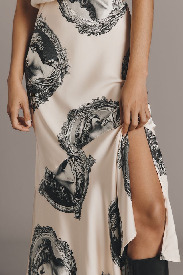 Maeve Bias-Cut Satin Midi Skirt #5