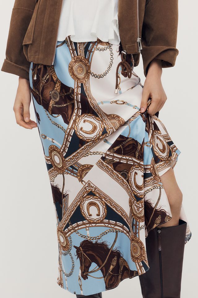 Maeve Bias-Cut Satin Midi Skirt #2
