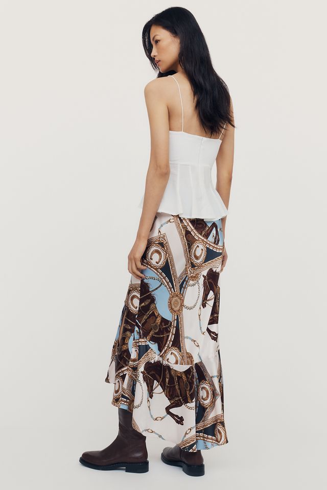 Maeve Bias-Cut Satin Midi Skirt #3