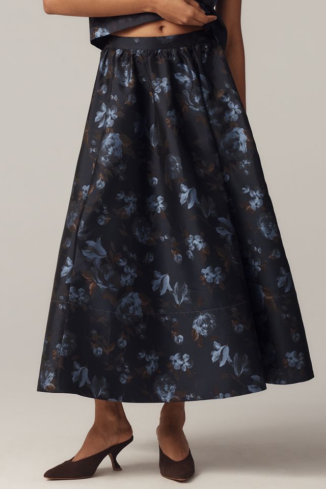 The Jacie Poplin Printed Maxi Skirt by Maeve #2
