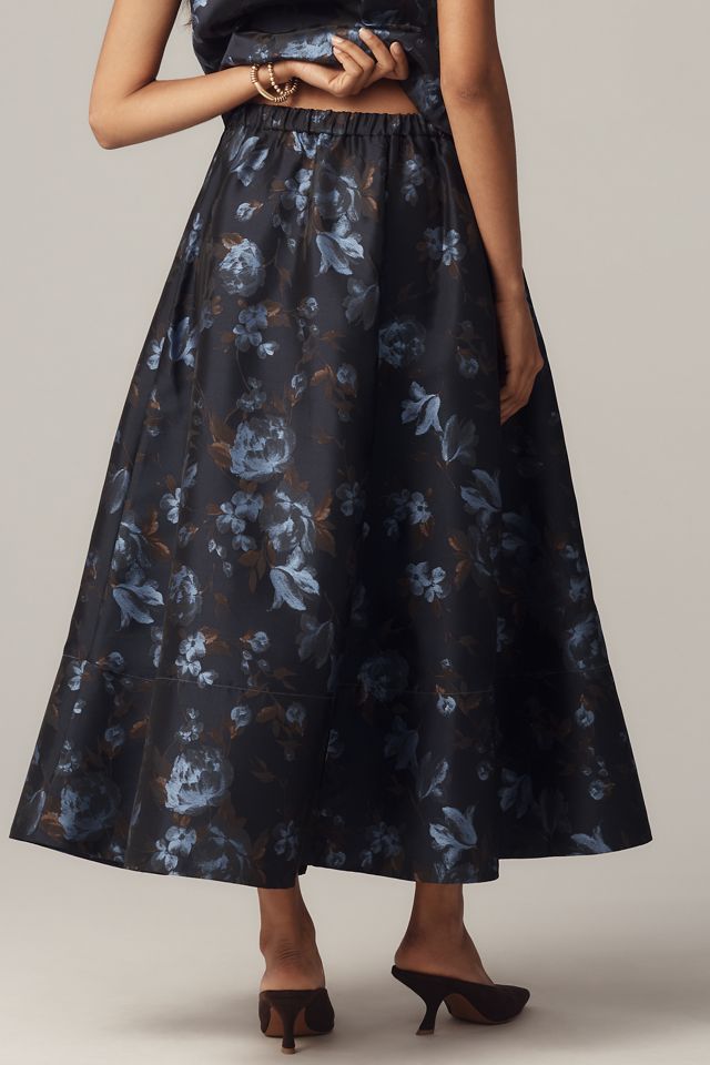 The Jacie Poplin Printed Maxi Skirt by Maeve #3