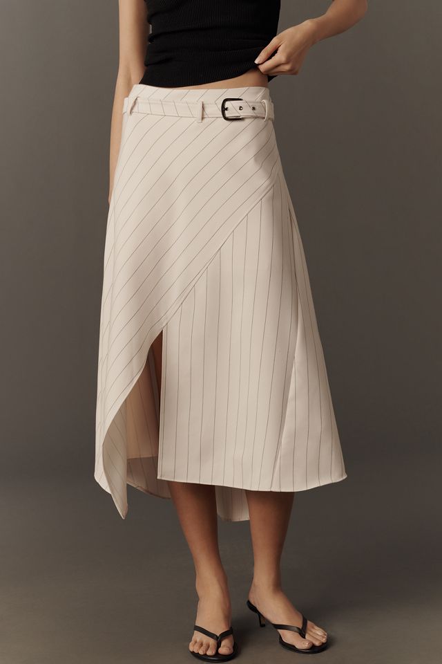 By Anthropologie Asymmetric Midi Wrap Skirt  #1