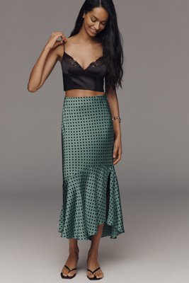 Maeve Bias Ruffled Midi Skirt