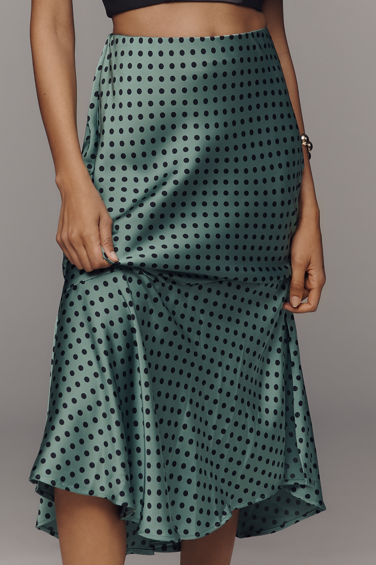 Maeve Bias Ruffled Midi Skirt