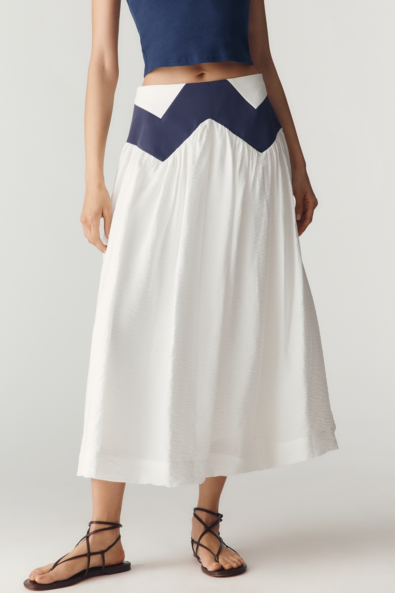 Maeve Geometric Midi Skirt