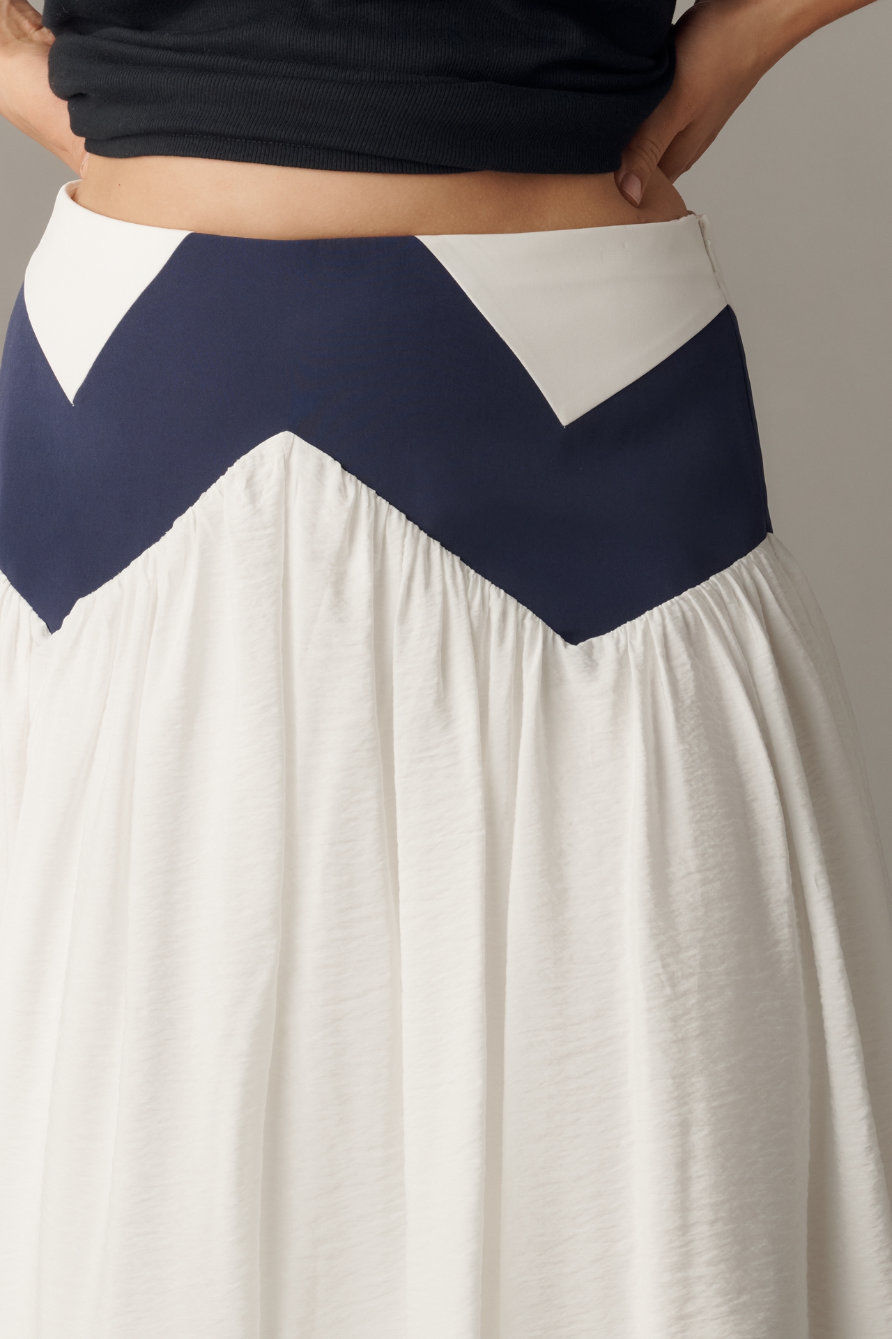 Maeve Geometric Midi Skirt