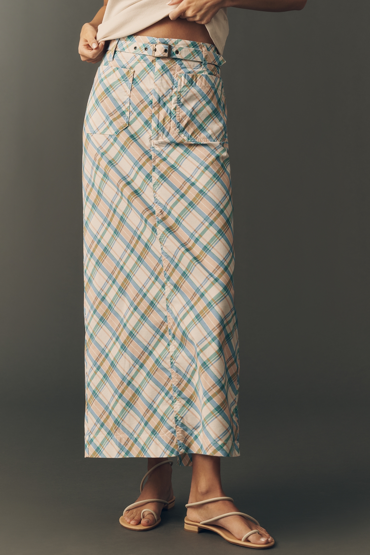 Colette Plaid Maxi Skirt by Maeve