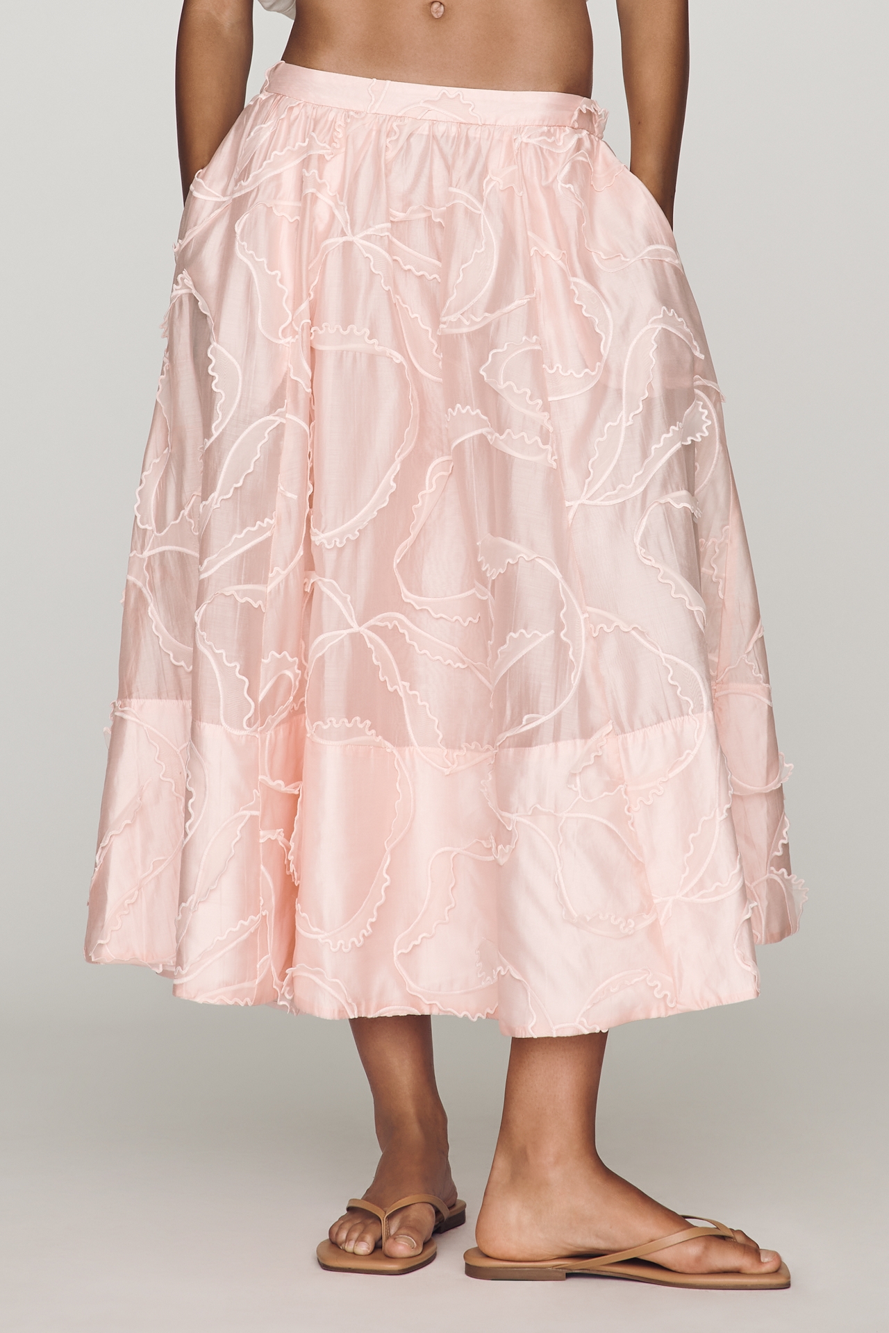 Maeve Jacie Textured Midi Skirt