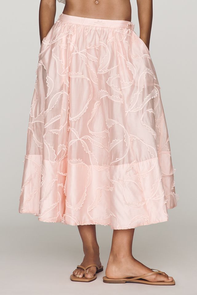 Maeve Jacie Textured Midi Skirt #1