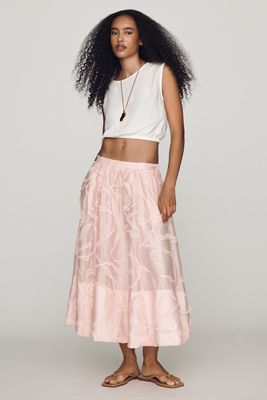 Maeve Jacie Textured Midi Skirt