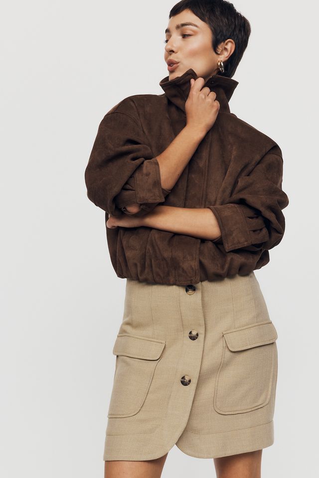Maeve Layered Suiting Mini Skirt #2