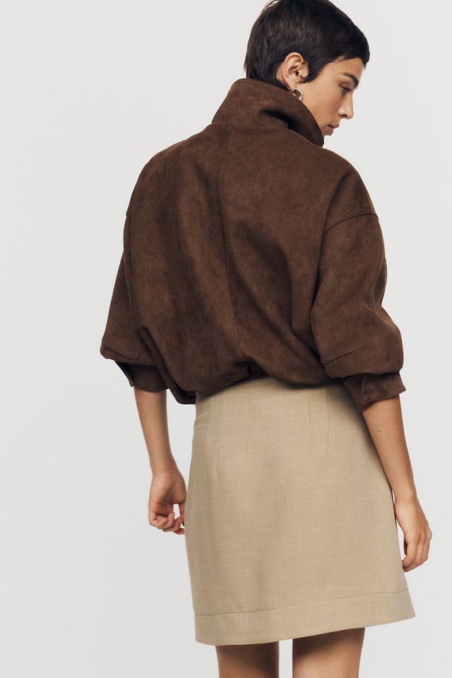 Maeve Layered Suiting Mini Skirt #3