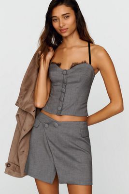 By Anthropologie Asymmetrical Blazer Skort