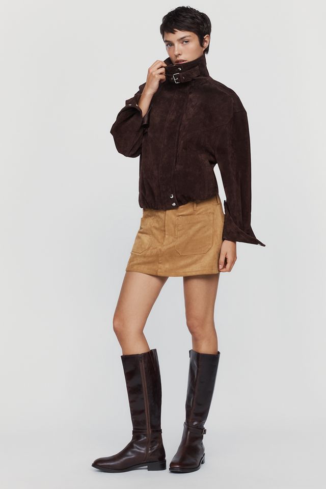 Maeve Colette Faux Suede Skort #3