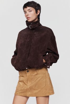 Maeve Colette Faux Suede Skort