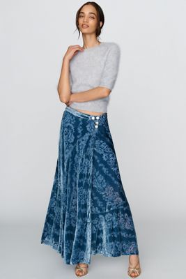 By Anthropologie Olivette Wrap Maxi Skirt