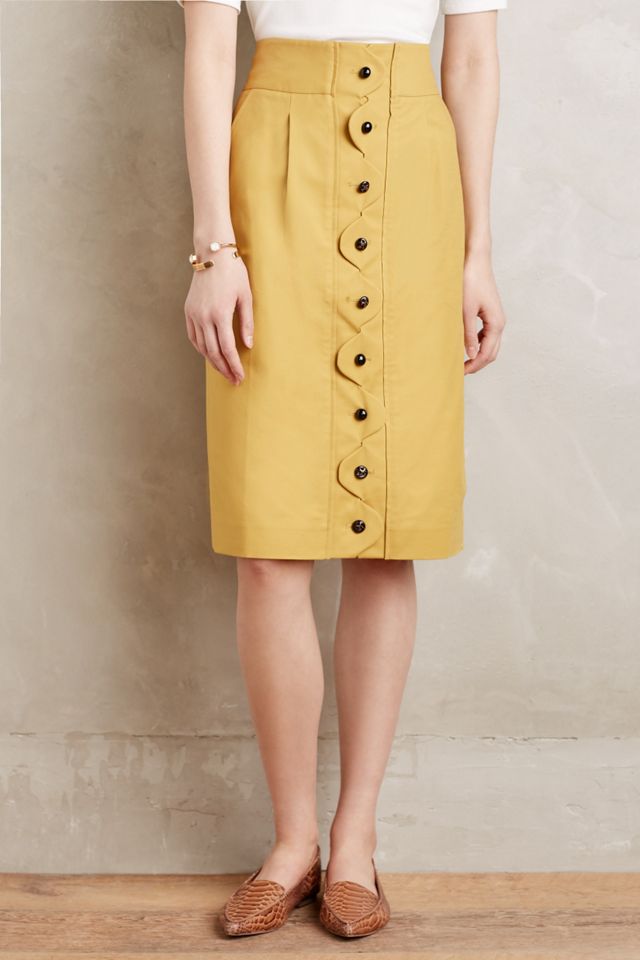 Ada Button Front Skirt #1