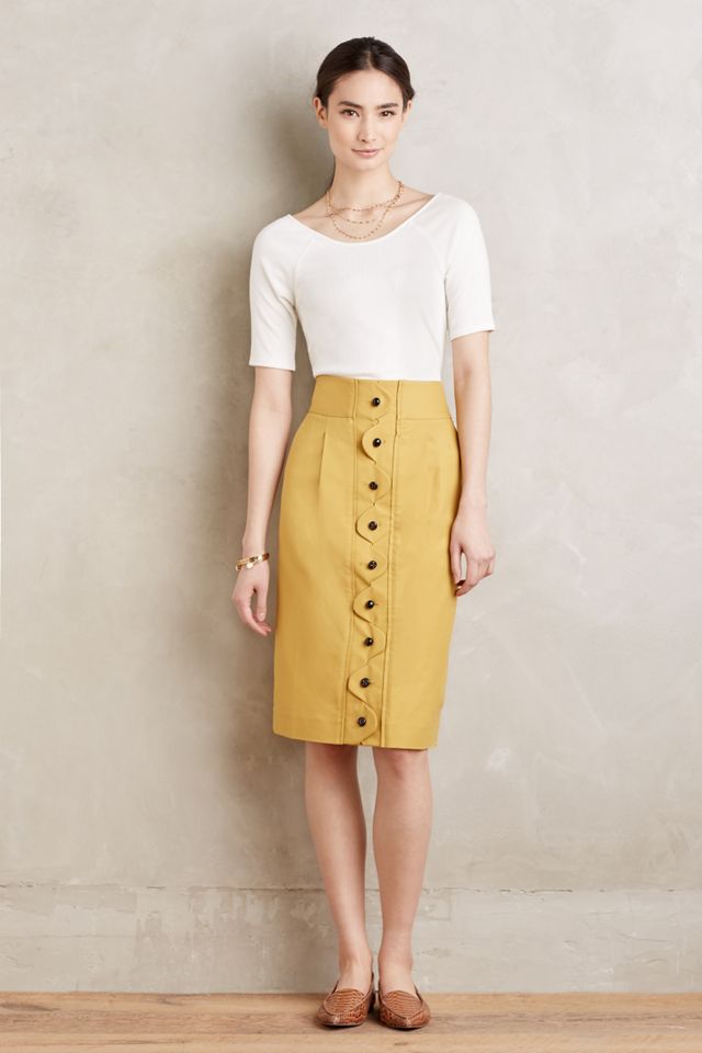 Ada Button Front Skirt