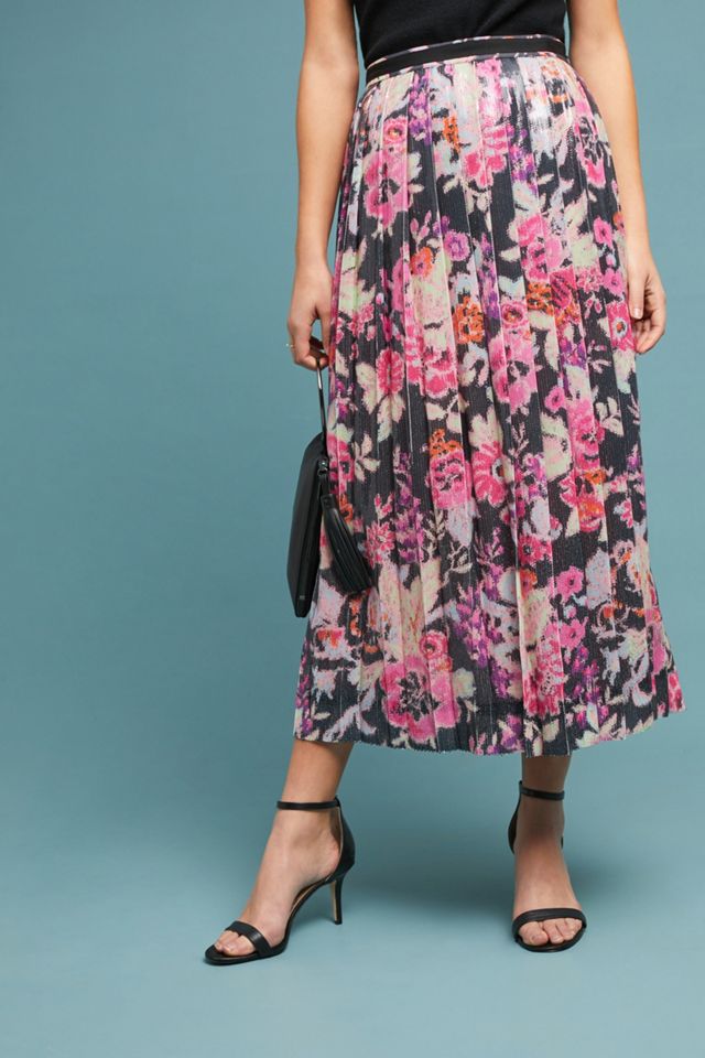 Pleated Sequin Skirt #1