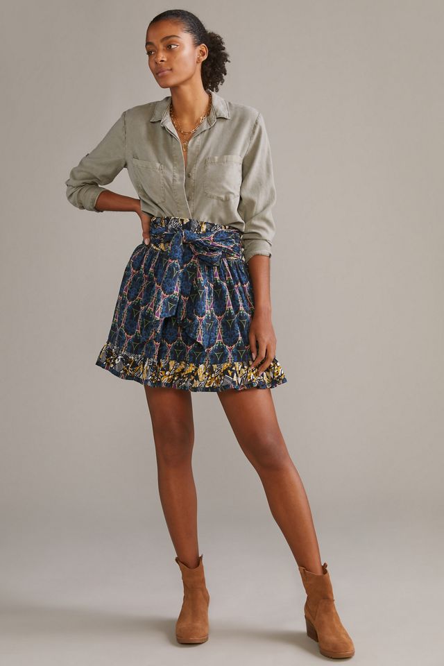 Let Me Be Belted A-Line Mini Skirt #1