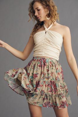 Chiffon Mini Skirt