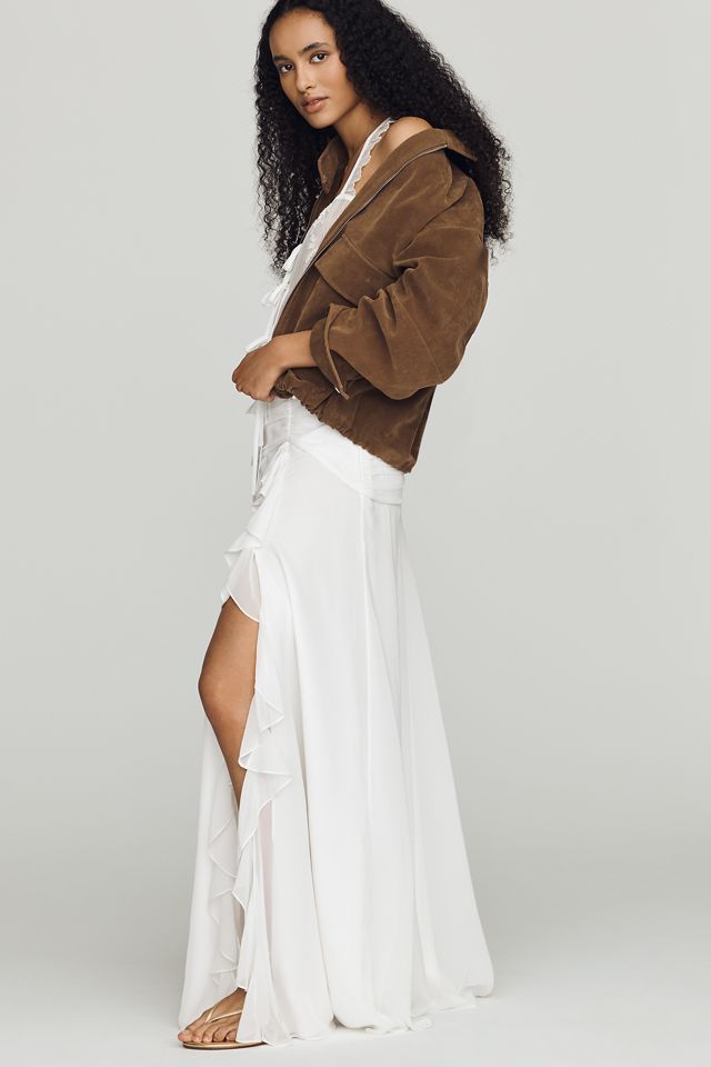 By Anthropologie Lara Ruffle Skirt #1