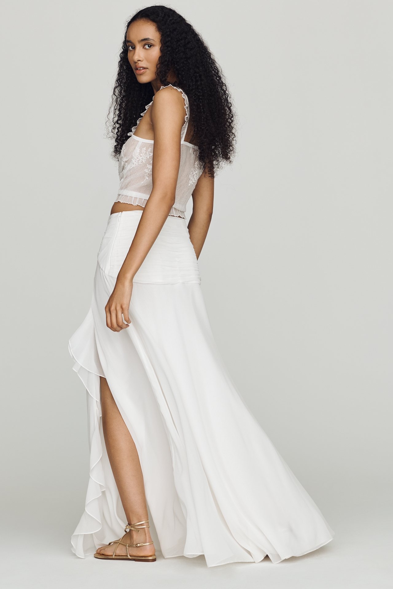 By Anthropologie Lara Ruffle Skirt
