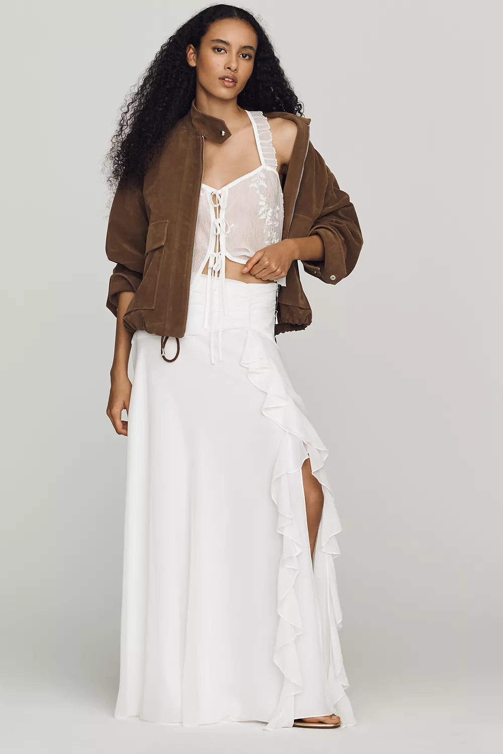 By Anthropologie Lara Ruffle Skirt