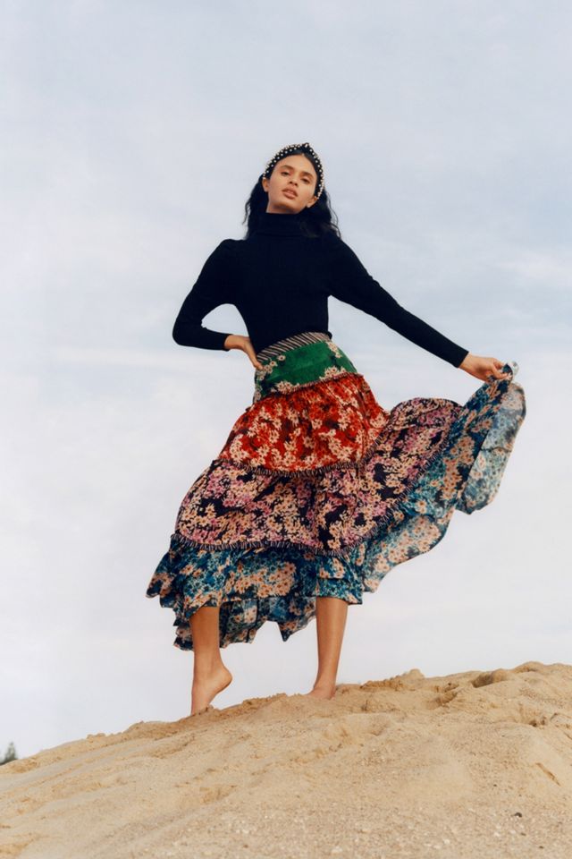 Anarosa Tiered Maxi Skirt #4