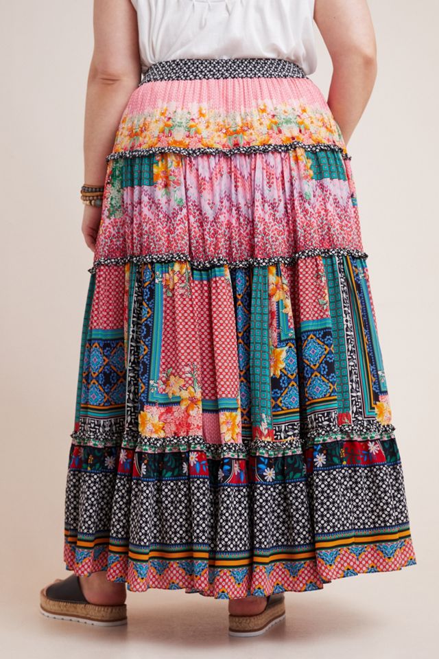 Celina Tiered Maxi Skirt | Anthropologie