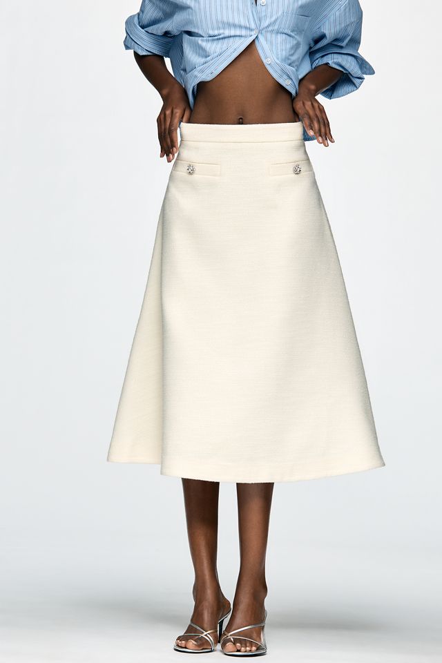 English Factory Tweed A-Line Skirt | Anthropologie