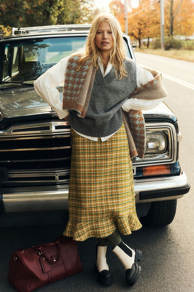 English Factory Plaid Skirt | Anthropologie