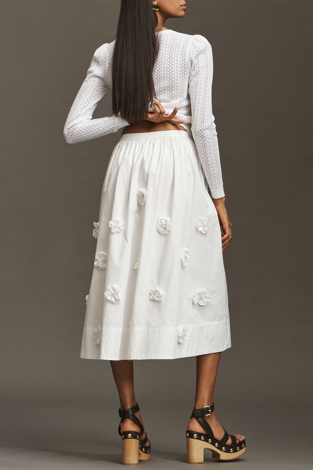 English Factory 3D Floral Midi Skirt #2