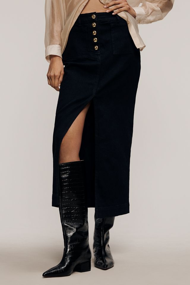 English Factory Denim Maxi Skirt #1