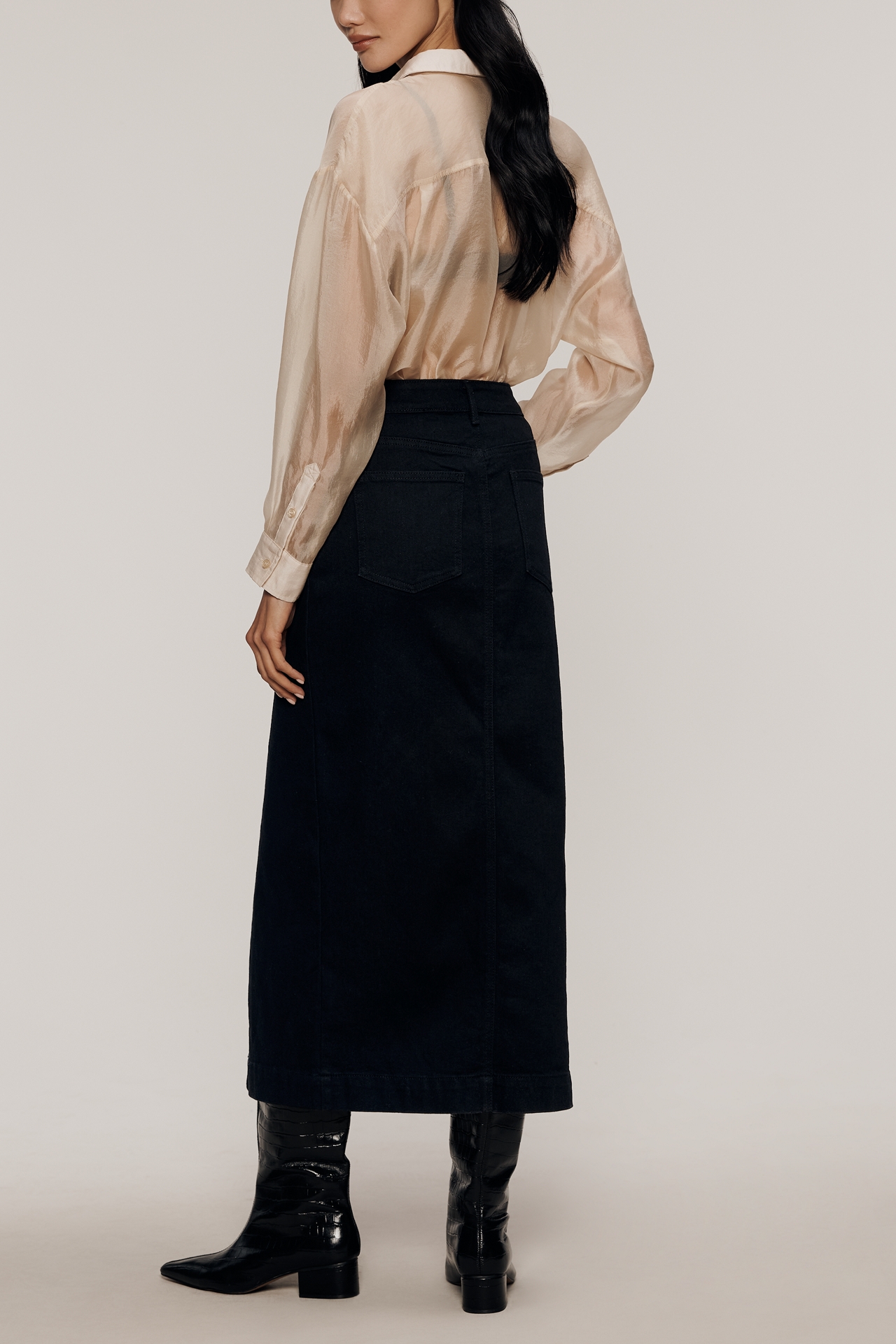 English Factory Denim Maxi Skirt