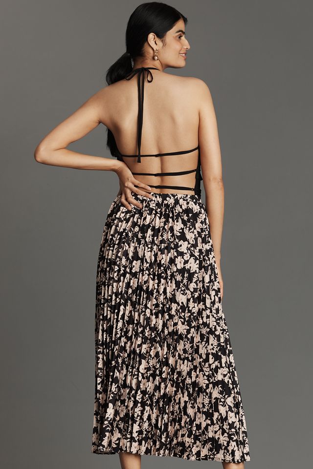 English Factory Pleated Printed Midi Skirt #2