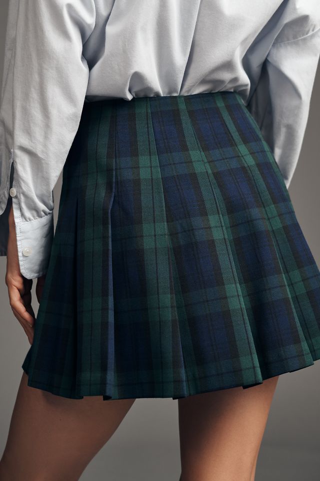English Factory Pleated Plaid Mini Skirt #2