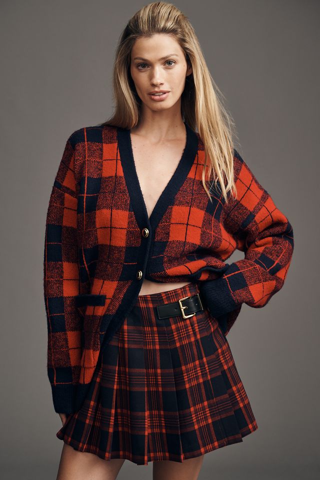 English Factory Pleated Plaid Mini Skirt #1