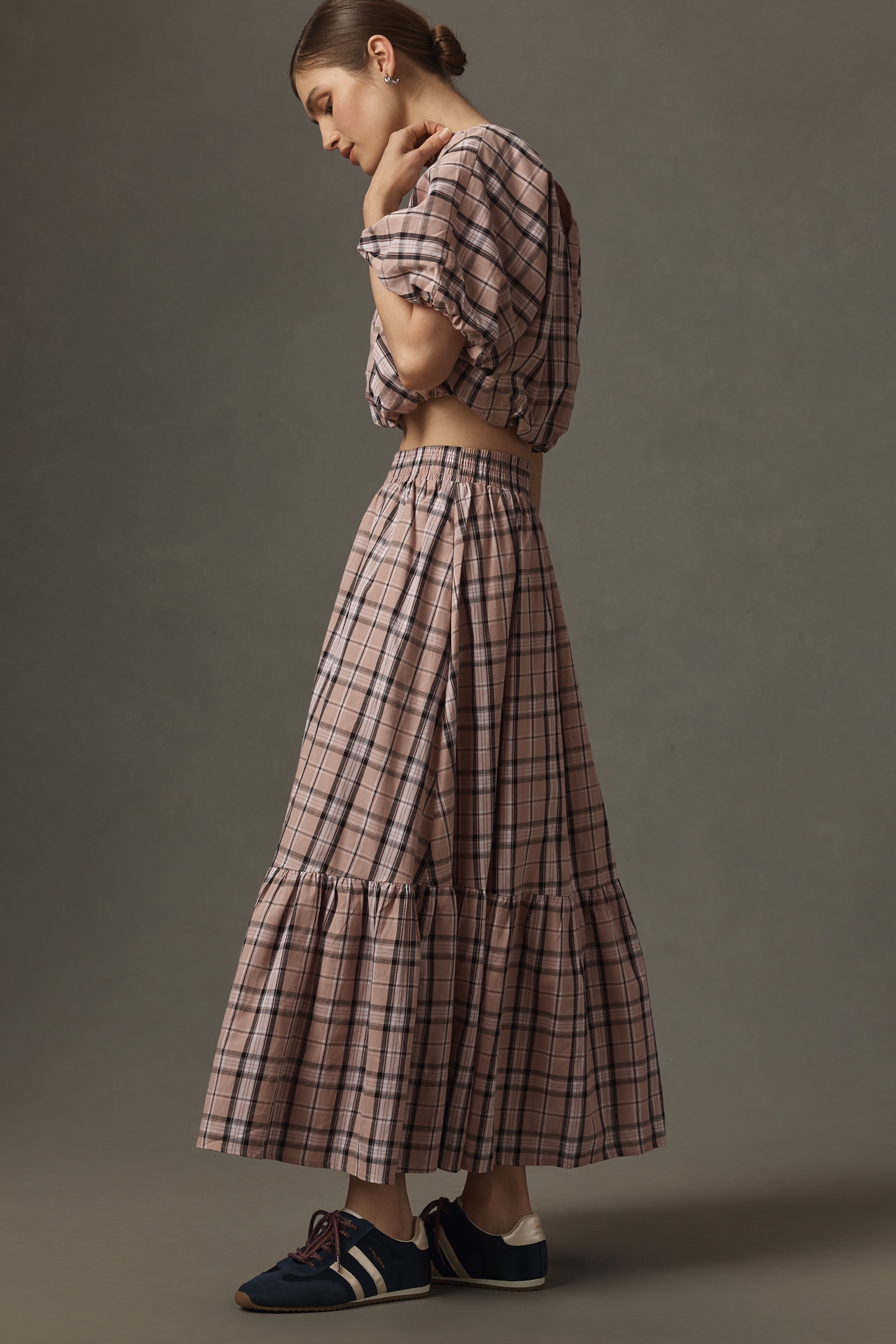 English Factory Plaid Maxi Skirt