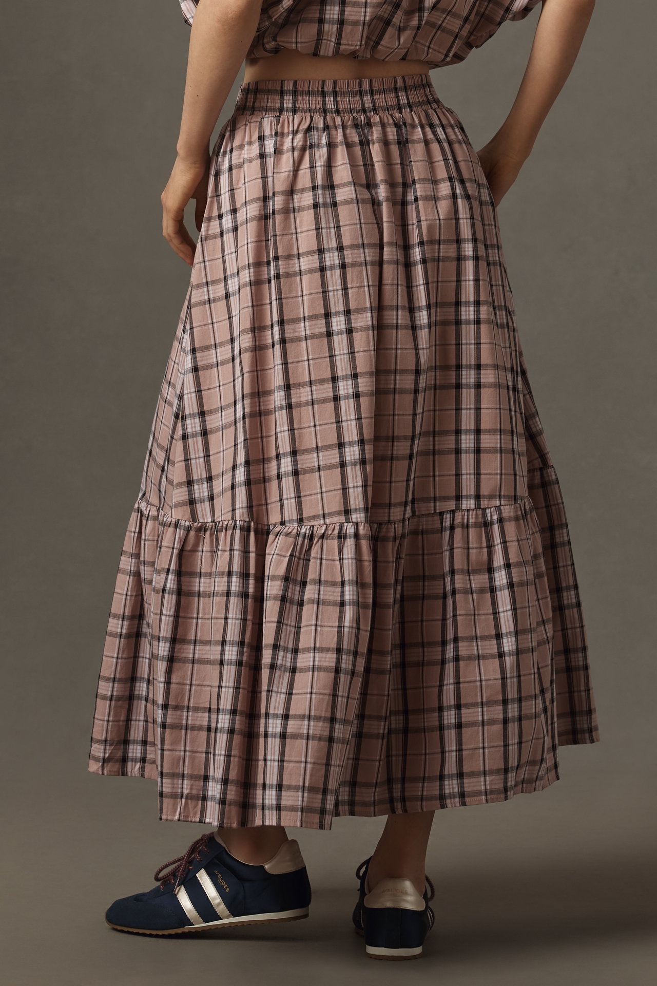 English Factory Plaid Maxi Skirt