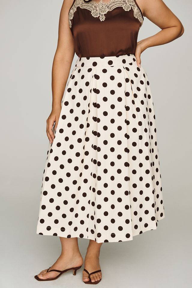 English Factory Polka Dot Midi Skirt #2